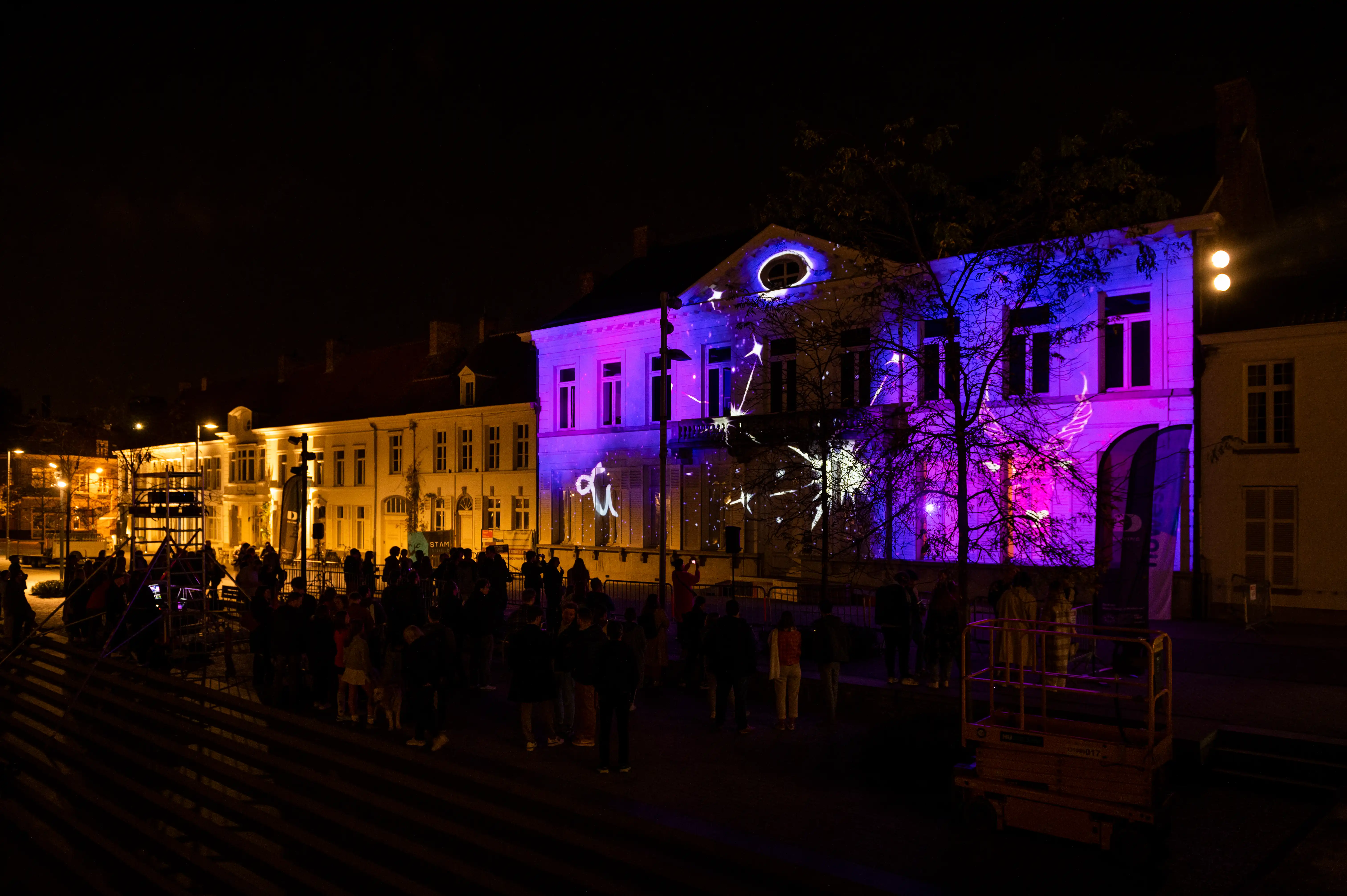 Projectionmapping op Broelkaai 6 te Kortrijk